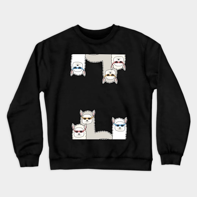 Funny alpaca glasses Crewneck Sweatshirt by Imutobi